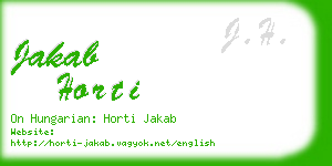 jakab horti business card